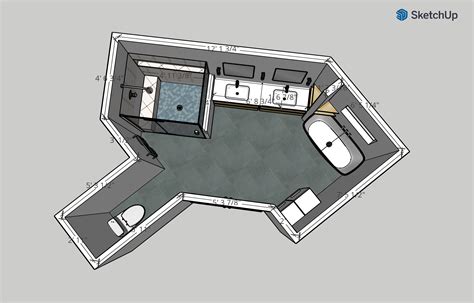 odd shaped bathroom layouts
